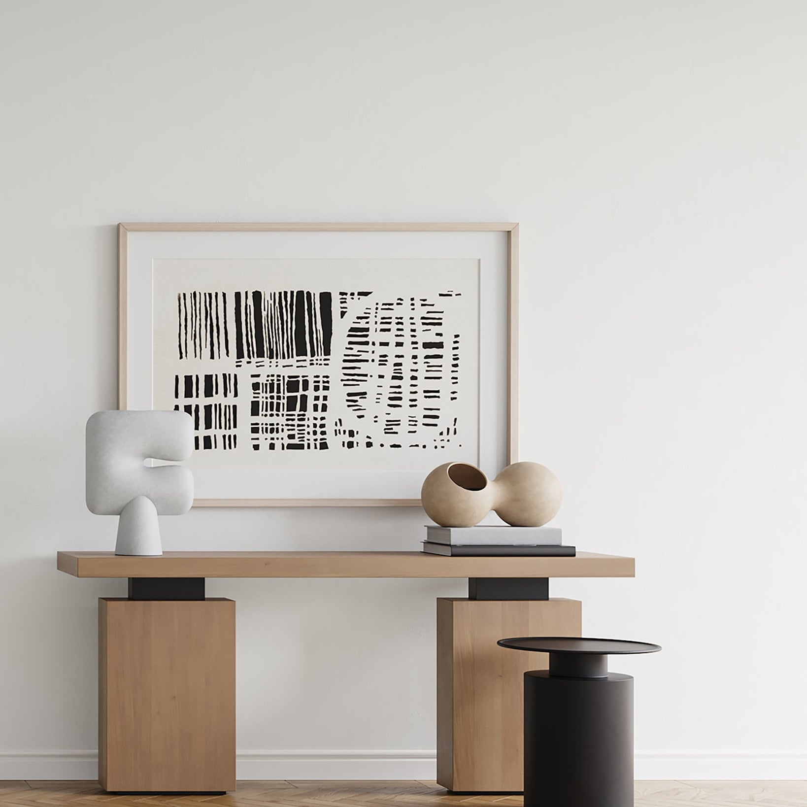101 Copenhagen - Pillar Table, Tall - Burned Black - Coffee or Side Table