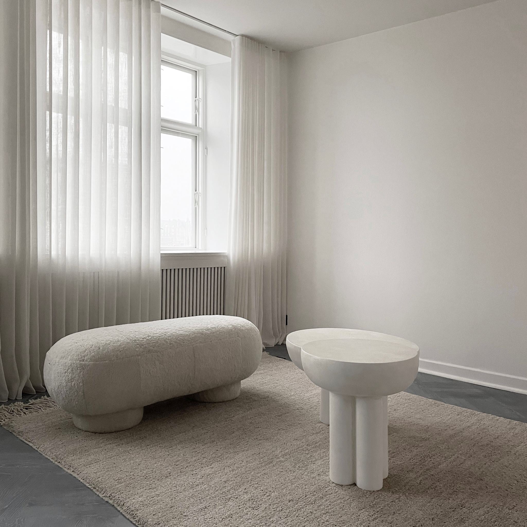 101 Copenhagen - Crown Table, Tall - Bone White - Coffee or Side Table