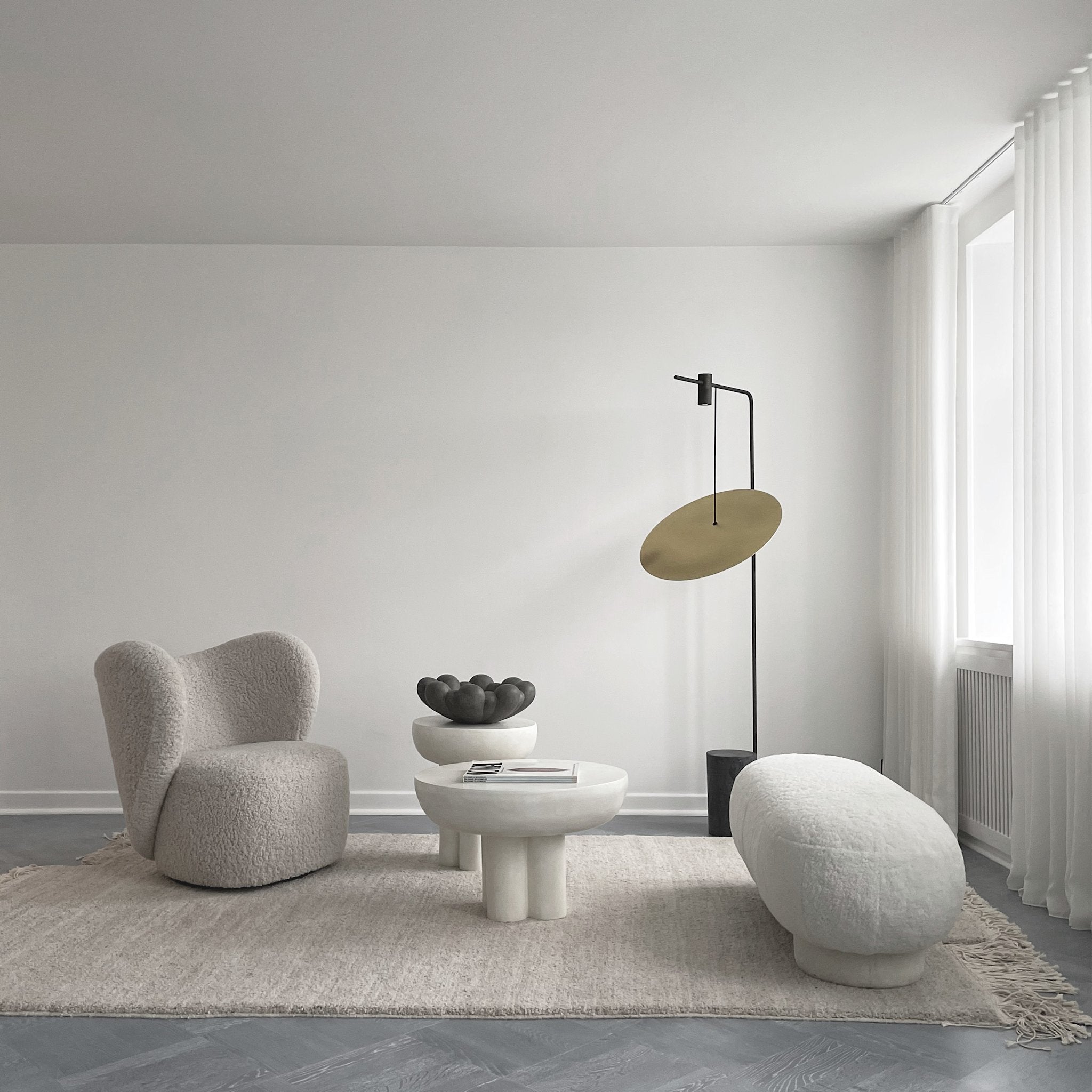 101 Copenhagen - Crown Table, Tall - Bone White - Coffee or Side Table